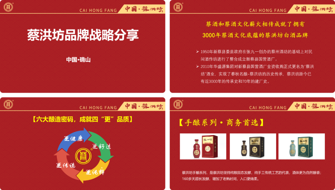 我帮河南一家酒企做了份PPT，红色封面超有质感！！