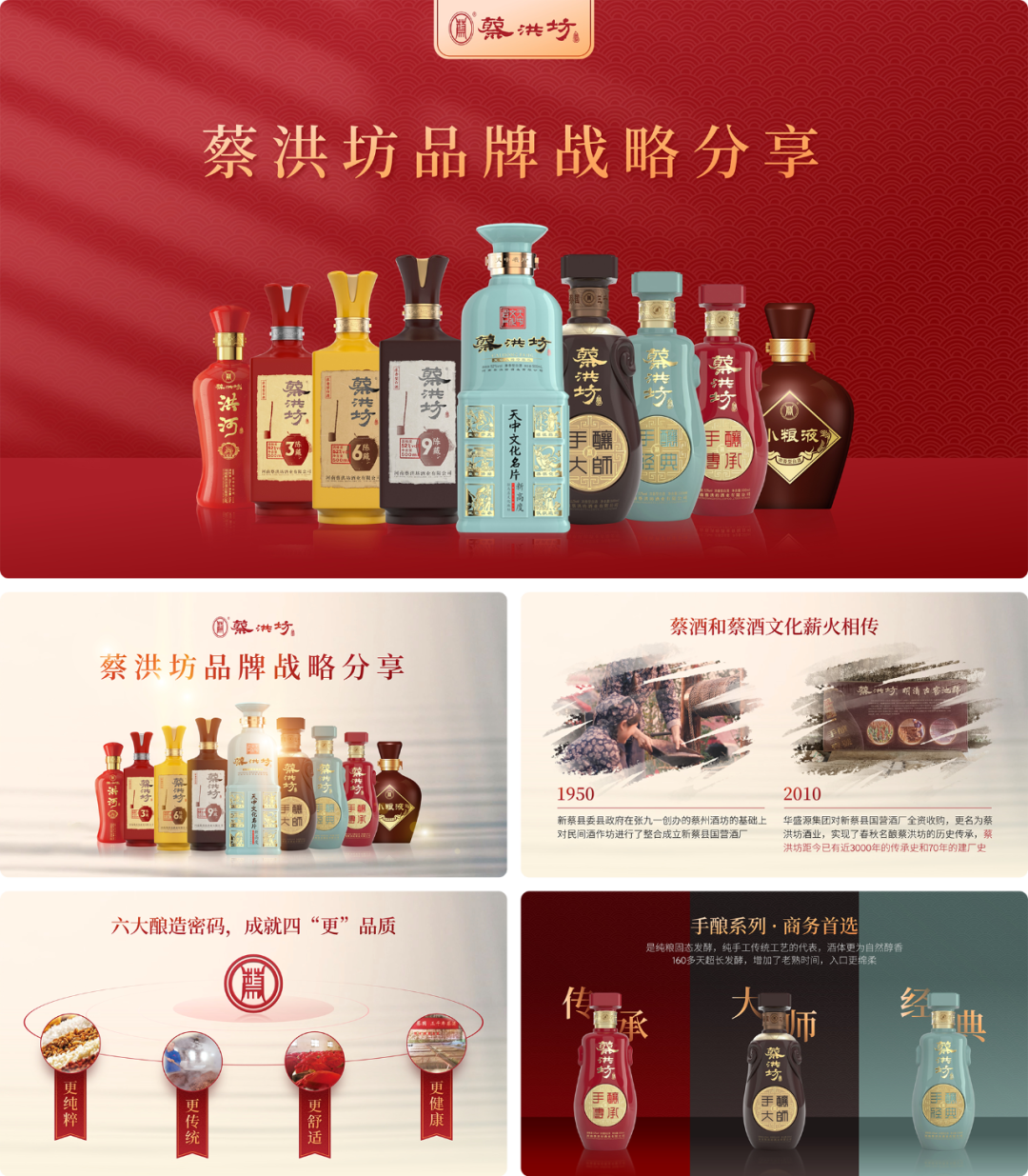 我帮河南一家酒企做了份PPT，红色封面超有质感！！