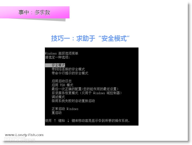 电脑罢工如何拯救PPT - Lonely Fish - 让PPT设计NEW一NEW