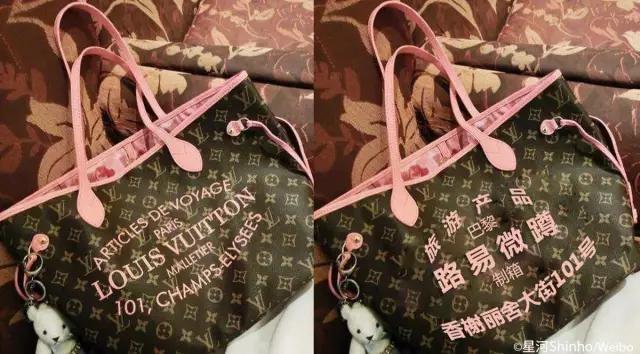 微博用户@星河Shinho 用这张对比图说明高端洋气的品牌印上母语也不好看。尽管图中的翻译版本未经设计,字体大小和排版都过于夸张丑陋,但的确和许多街头招牌的观感极为相似