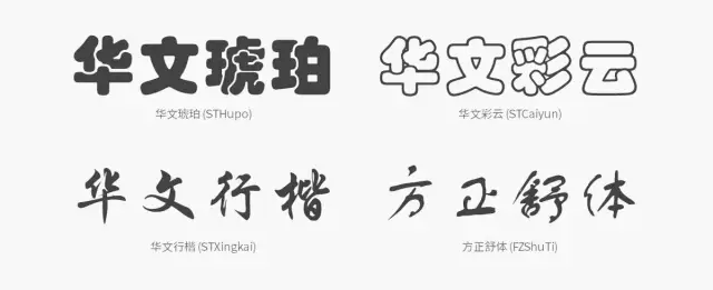 Microsoft Office 2000 简体中文版中加入并保留至今的部分预装字体